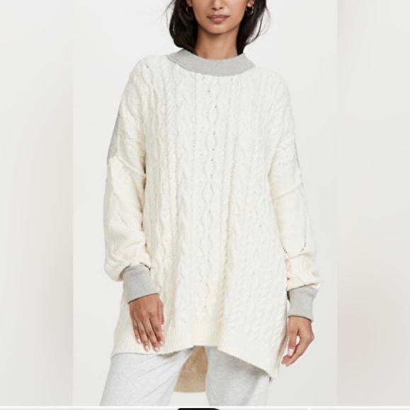 Free people Olympia sweater tunic sz L - Picture 13 of 16